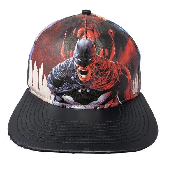 Batman Snapback 5 Panel Cap Multicolor One Size Adjustable Sublimated Art - Picture 1 of 9